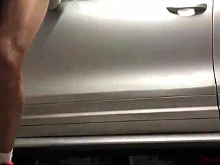 spying on gay guys working out in the garage gym