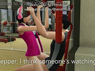 Outdoor Gym Sexercise With Horny Girlfriend