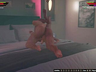 ethan battles slutania in wild naked 3d wrestling action