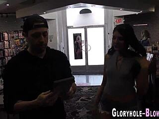 gloryhole teen gets fucked and creampied, what a tight slut?