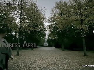 Dominatrix Mistress April Delivers Harsh Sodomy in Prison Aisle