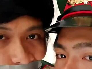 Vietnamese police and soldier tricked into wild gay bondage