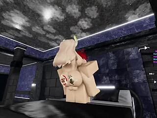 Blonde Succubus Enjoying Cat Boy Dick!