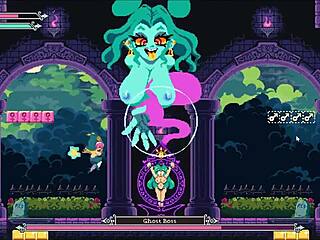 Flip Witch Pixel Hentai Game Ep 13 Monster Cock Titjob and Facial Cumshot