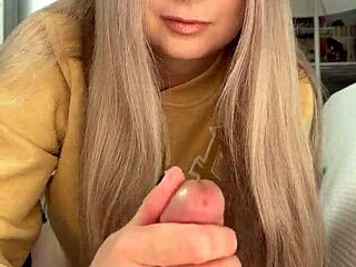 why is this pretty woman giving a handjob to her friend amelie dubon?