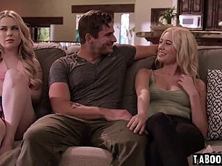 Skyler Storm and Nathan Bronson hooked up right in front of Haley Spades. Man, that face sitting and fingering was unreal!