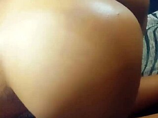 Amazing young black ass masturbates to orgasm with big clit