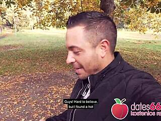 Man, this weird-looking German granny milf Rubina takes huge cock in public!