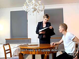 Tutor4k teacher is a respected woman that acts like a slut during sex