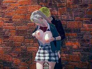 Blonde Big Tits JK in AI Girl Erotic Play