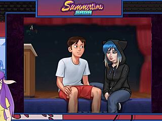 Summertime Saga Blonde Milf Seduces with Feet in Part 16