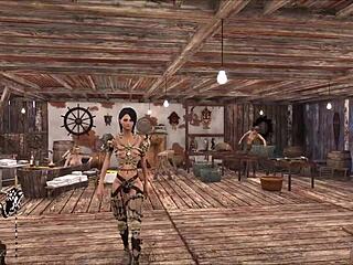 chyler leigh as top model in fallout 4 fashion.