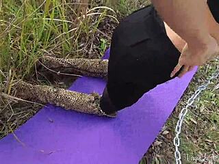 Hell Yeah! Kitty Sucks Stranger's Dick and Gets Doggy Fucked Hard Outdoors!