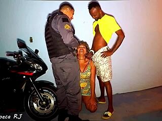 Latina MILF Caught Sucking Police Officer in Public After Party.