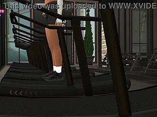 Keiko K rubs one out after gym. Raila Rains joins for more action.