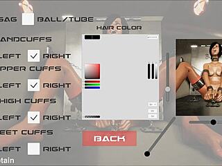 explore the 3d metal bondage fetish game with femdom outfits and big tits