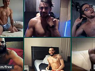 Hunks have an orgy with sex toys and dirty talk