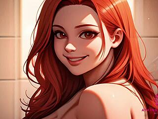 Chubby redhead milf, wow, creampied by big black cock!