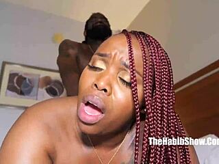 Thick big booty ebony amateur in the hood gets her ass worshipped by ghetto cock.