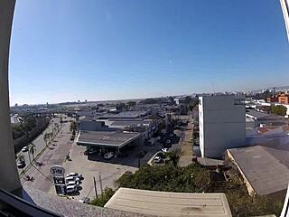 Sarada Naked In Hotel Window, Voyeur Creampie With Big Tits