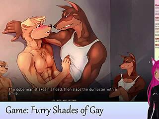 Vtuber Lewdneko dives into furry gay game Shades of Gay Part 1