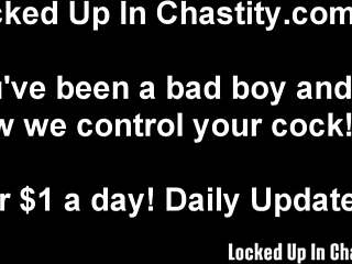 All Locked Tight in Chastity for Your Princess