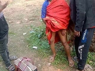 Outdoor Threesome Debut with Rupali Bengali Wife