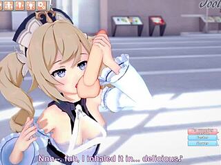 Barbara from Genshin Impact Bangs Hard in Shopping Center Scene!