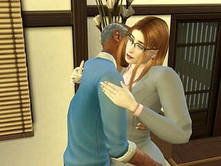 my grandfather interacts intimately with fiancée in game