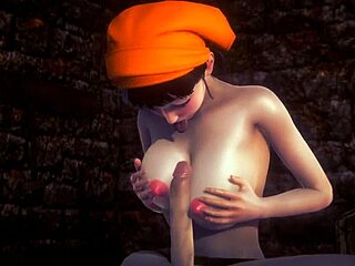 Dragon Ball hentai - Pan slammed in dungeon game! 🐉