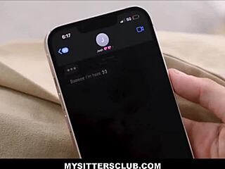 Damn! Skinny teen babysitter Allie Addison bangs Eddie Jaye at home