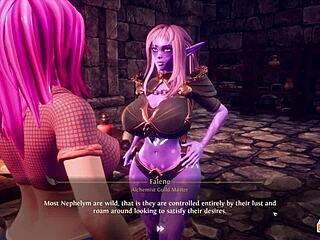 milking amber-mae and pounding cassie in wild 3d futanari threesome