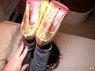 ladyboy namnueng gets bareback pounded in tight jeans pov