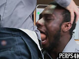 gay officer punishes twink with bareback fucking