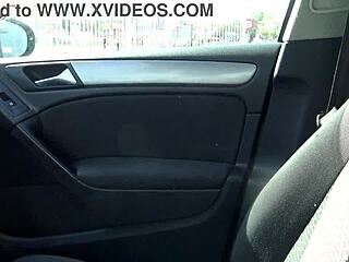 real cuckold wife meets horny fan in car?