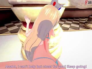 Rosalia bangs three Mario Bros in wild 3D fantasy cartoon adventure by FantasyKing3.