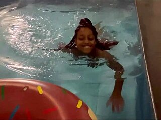 Pretty Prostitute Receives Cunilingus and Blowjob in Hotel Pool