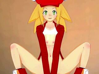 Roll from Megaman needs servicing and lubrication in wild hentai action. Anime fans watch now.