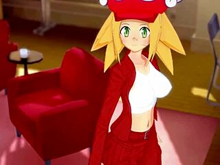 Roll from Megaman needs servicing and lubrication in wild hentai action. Anime fans watch now.