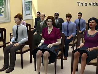 so, in this office parody, the boss just plays porn for everyone at work. wild, right?