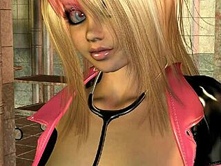 3D Nurse in Latex Teases with Sultry Style