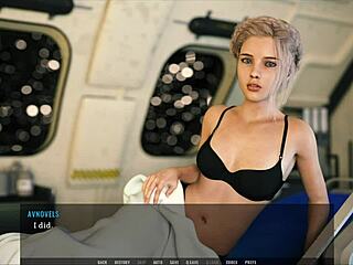 Curvy mature woman in 3D game with big tits.