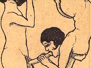 Vintage Erotic Drawings in the Alphabet Style
