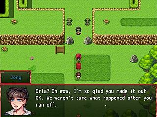 harem in another world harem hentai game ep 14 redhead milf block him with her giant tits