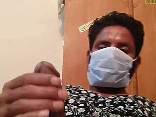 Hot Gay Masturbation In Wife's Silk Gown!