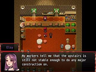 harem in another world harem hentai game ep 14 redhead milf block him with her giant tits