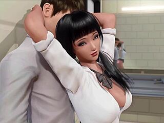 Curvy fat babe in 3D cartoon gets outfit ripped for sex