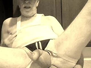 Big dick gay star masturbates on camera