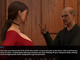 The first part of the porn game which is set in the office