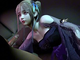 3d cute blonde babe banging a big dick stranger